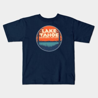 Lake Tahoe Vintage Travel Decal Kids T-Shirt